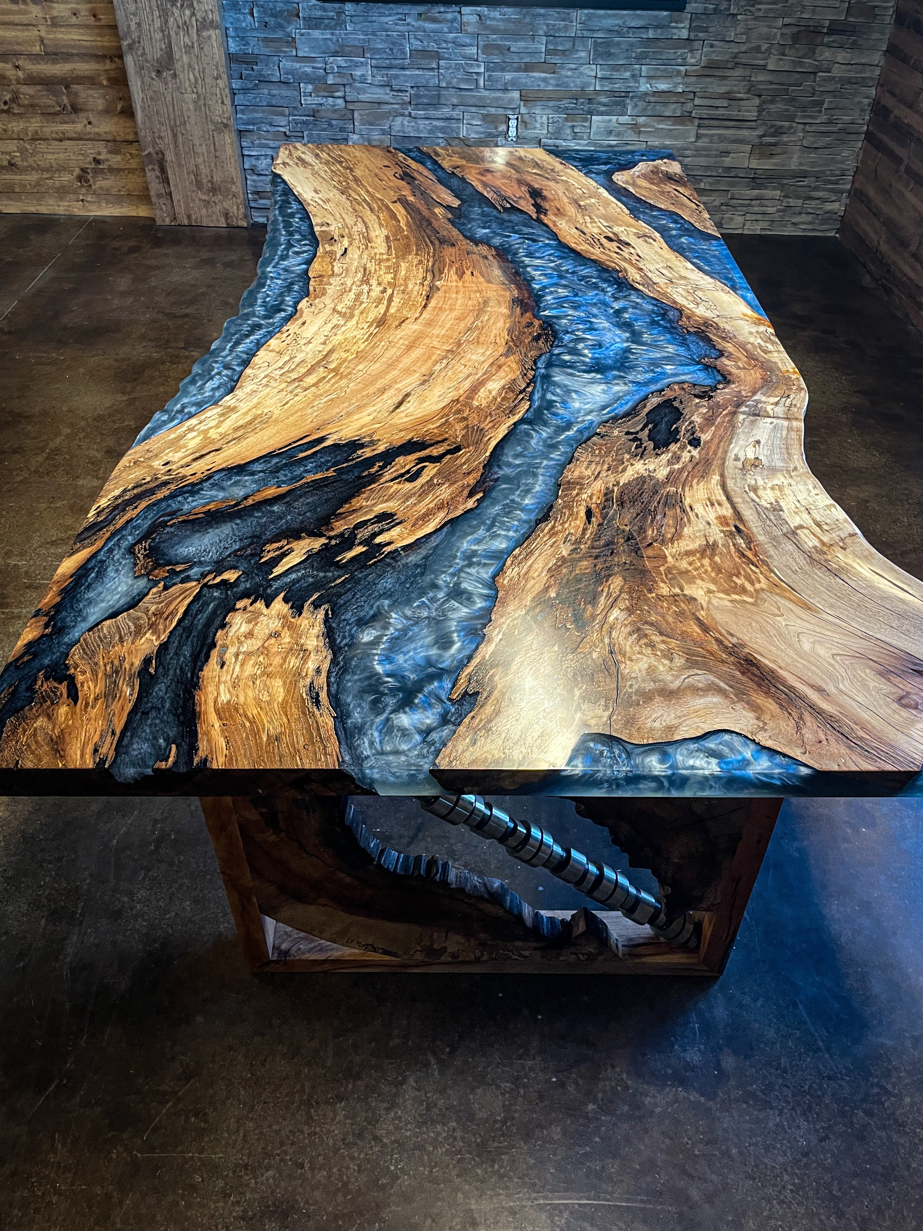Spalted Pecan - Live Edge Character Slab