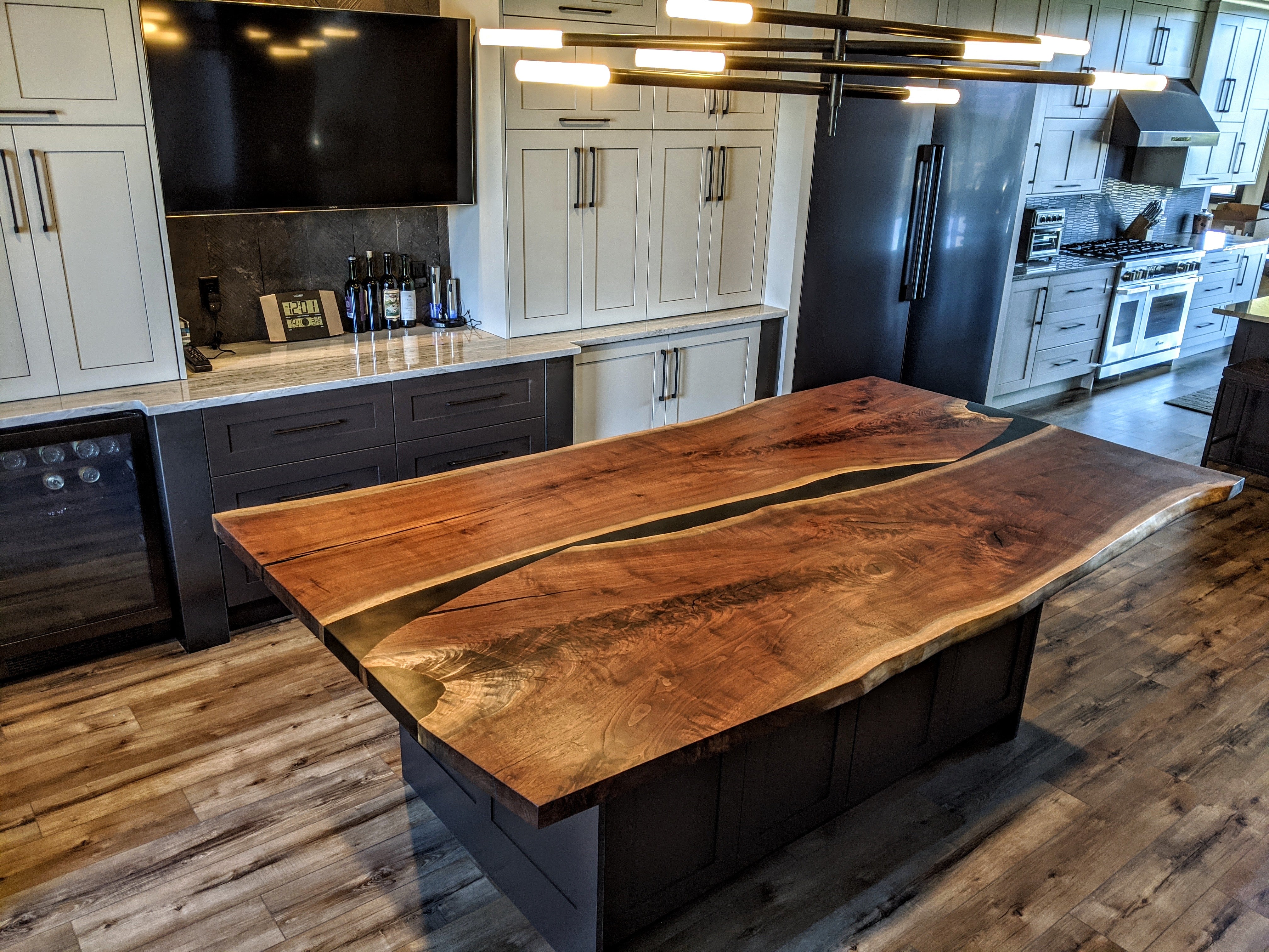 Kitchen Island Black Walnut River Table