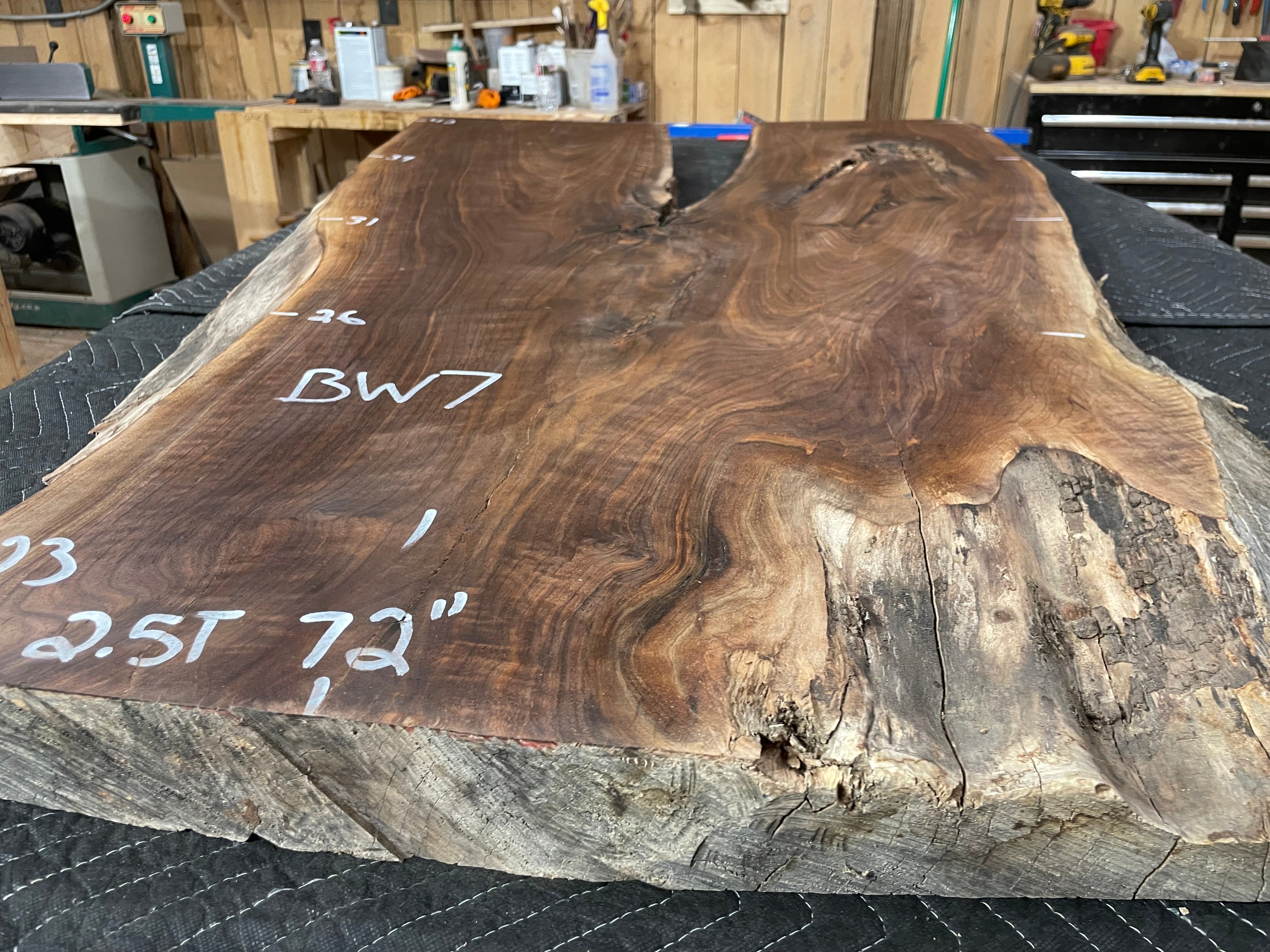 Black Walnut Live Edge Slab